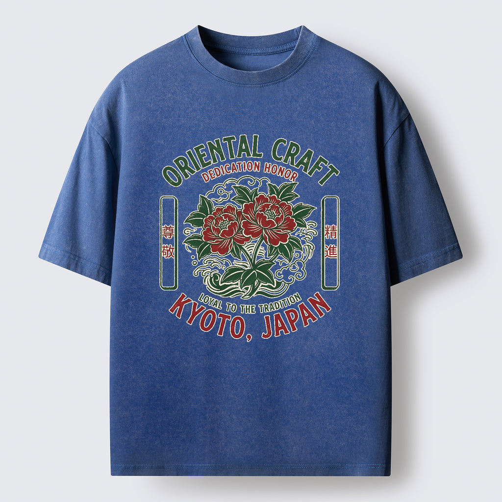 Elegant Oriental Craft Washed T-Shirt