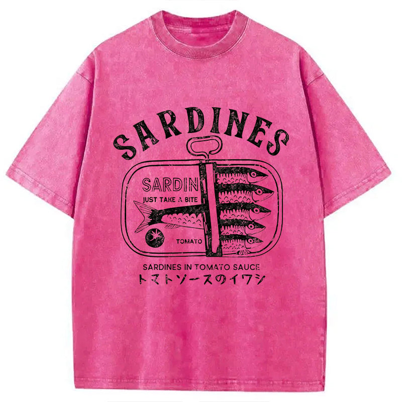Delicious Canned Sardine Washed T-Shirt