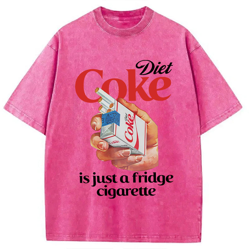 Just A Fridge Cigarette Coke Washed T-Shirt