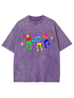 Unisex Dance Till Collapse Printed Washed Tee