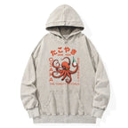Octopus Drinks Soju Washed Hoodie