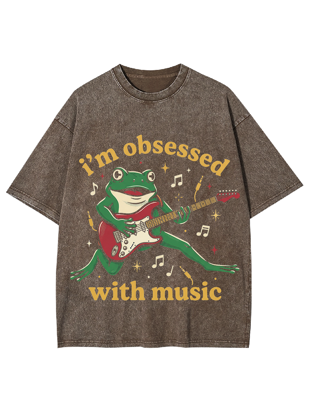 Unisex I’m obsessed with music Printed Washed Tee
