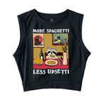 More Spaghetti Less Upsetti Japanese Sleeveless Crop Top