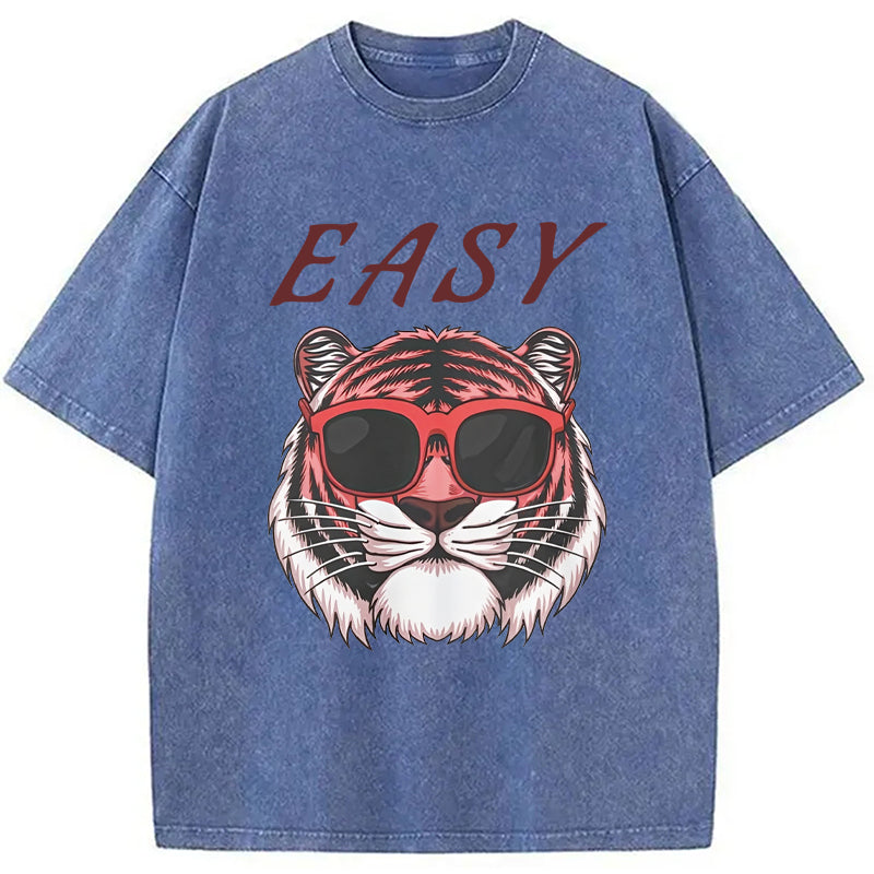 Easy Pink Tiger Washed T-Shirt
