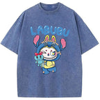 Labubu Cute Bunny Washed T-Shirt