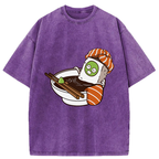 Lovely Sushi Soy Sauce Bath Washed T-Shirt