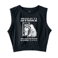 Raccoon Not Studied Sleeveless Crop Top
