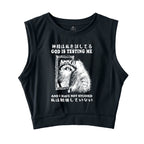 Raccoon Not Studied Sleeveless Crop Top
