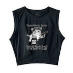 Strawberry Jam Cat Sleeveless Crop Top