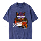 Goddammit Donut Unisex Washed T-shirt