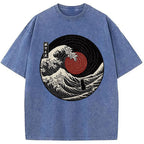 The Solitary Wanderer Cat Washed T-Shirt
