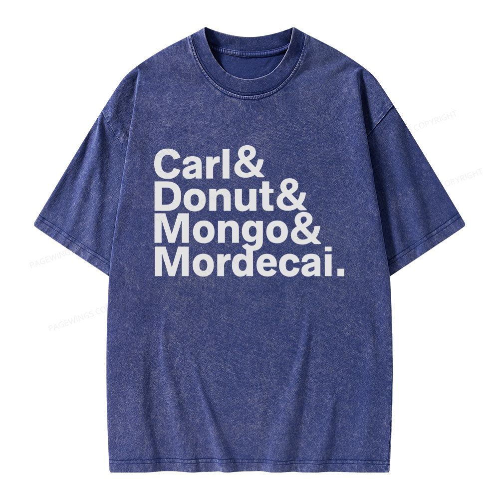 Donut Mongo Mordecai Unisex Washed T-shirt