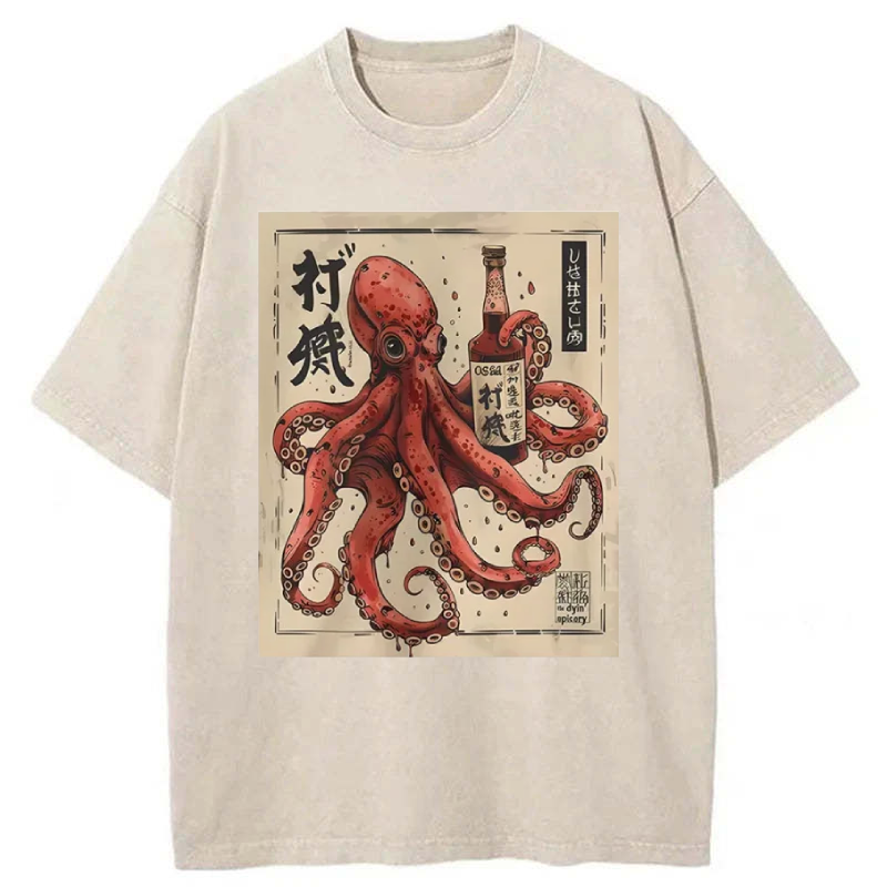 Osaka Saké Octopus Washed T-Shirt