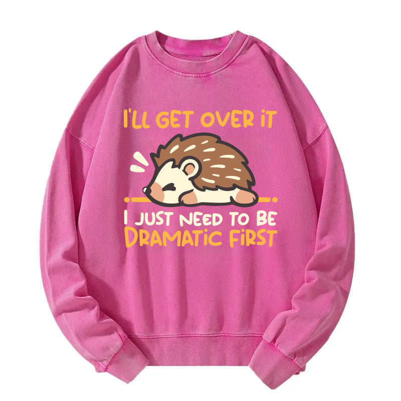 Dramatic Hedgehog Washed Sweatshirt