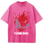 Vintage Samurai Retro Japanese Washed T-Shirt