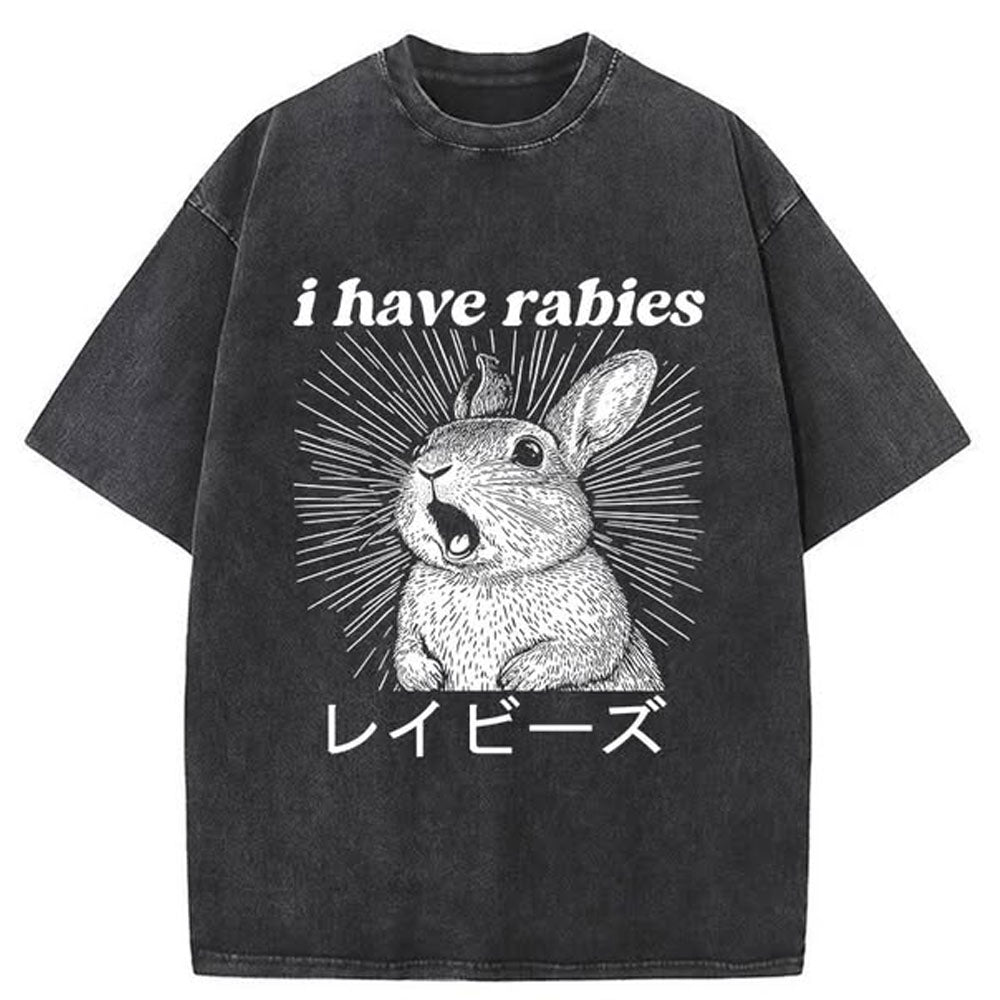 Funny Rabbit Washed T-Shirt