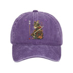 Cat Samurai Japanese Art Washed Cap