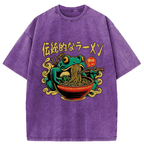 Frog Obsessed With Ramen Washed T-Shirt