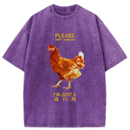 I'm Just A Passing Chicken Washed T-Shirt