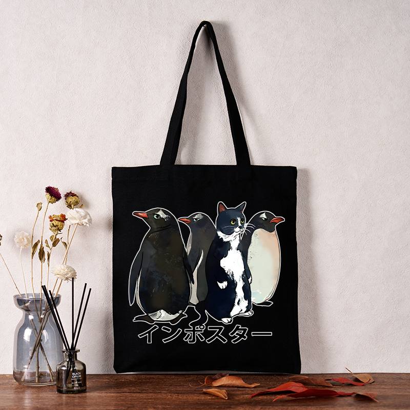 Imposter Among Penguins Tote Bag
