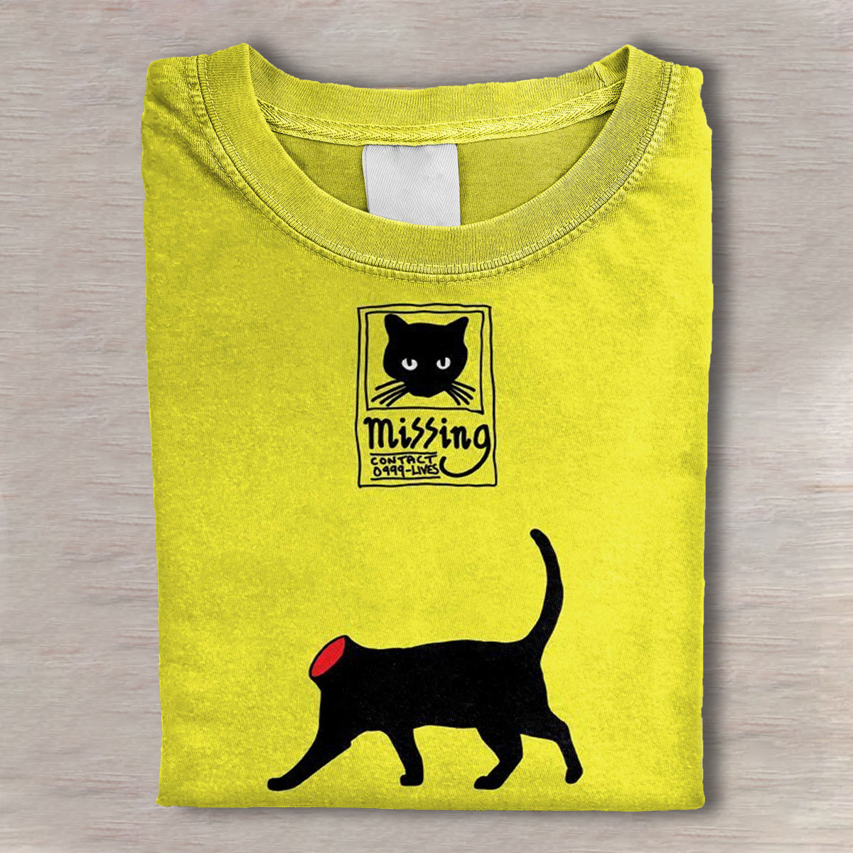 Funny Cat Art Print Casaul Short Sleeve T-shirt