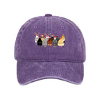 A Flock Of Christmas Chickens Washed Cap