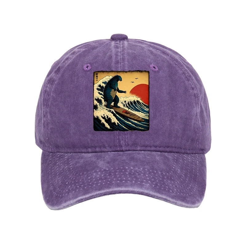 The Great Wave Washed Cap