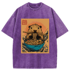 Opossum Eats Ramen Washed T-Shirt
