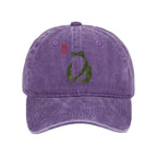 Woodblock Print Frog Washed Cap