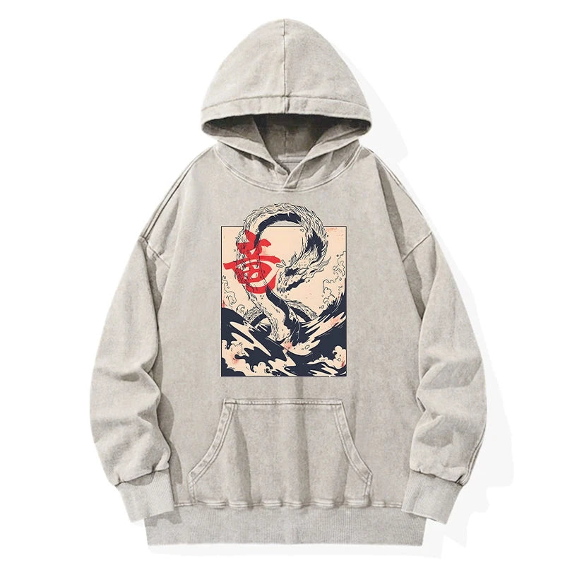 Sea Dragon Japanese Washed Hoodie