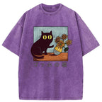 Van Gogh's Cat Washed T-Shirt