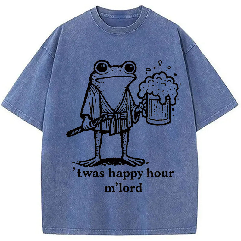 Happy Hour Frog Washed T-Shirt