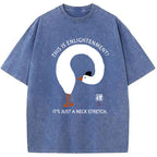 Funny Neck Stretch Of Zen Washed T-Shirt