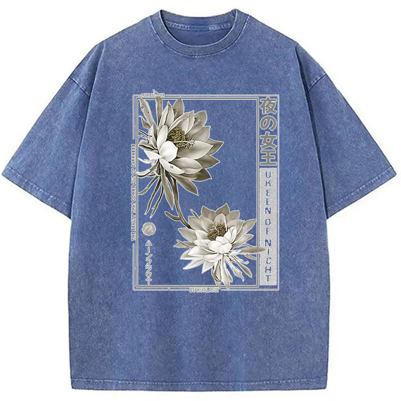 Japanese Epiphyllum Washed T-Shirt