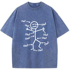 Ow Ow Ow Funny Scream Washed T-Shirt
