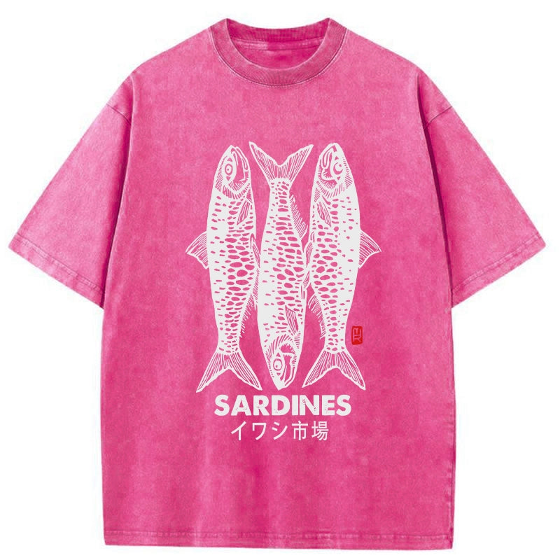 Sardines Market Washed T-Shirt
