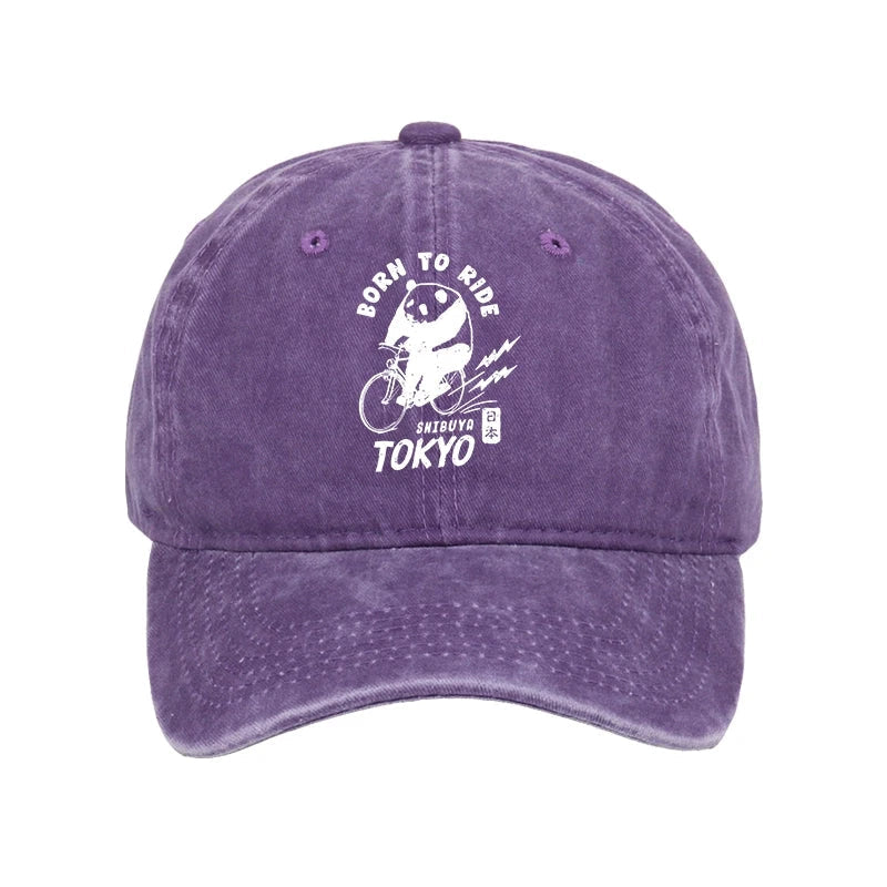 Pandas Ride Bicycles Washed Cap