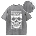 Horror Skull Back Washed T-Shirt