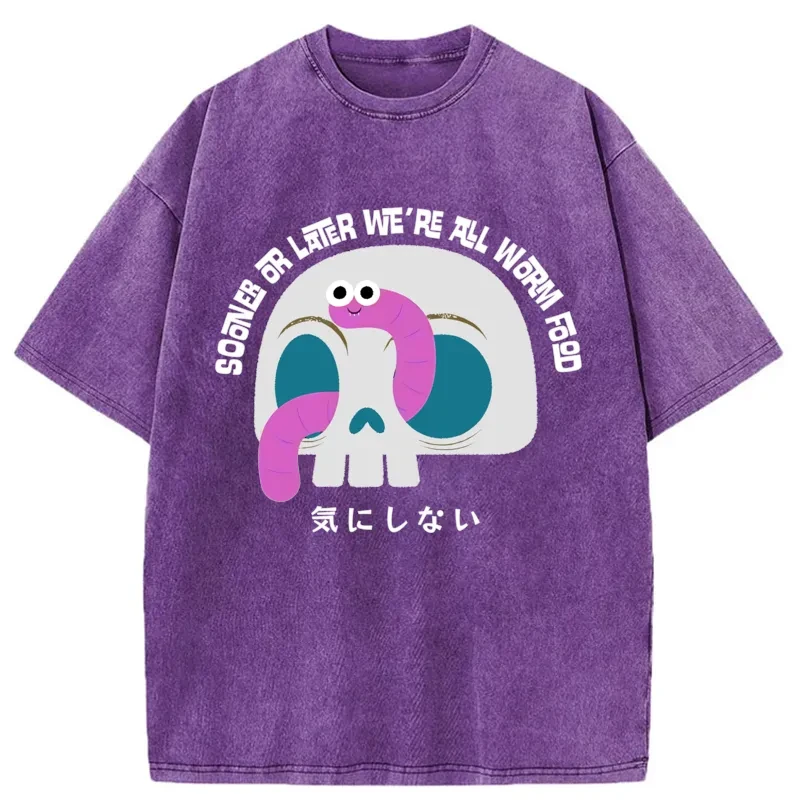 Brain Is Yummy Washed T-Shirt