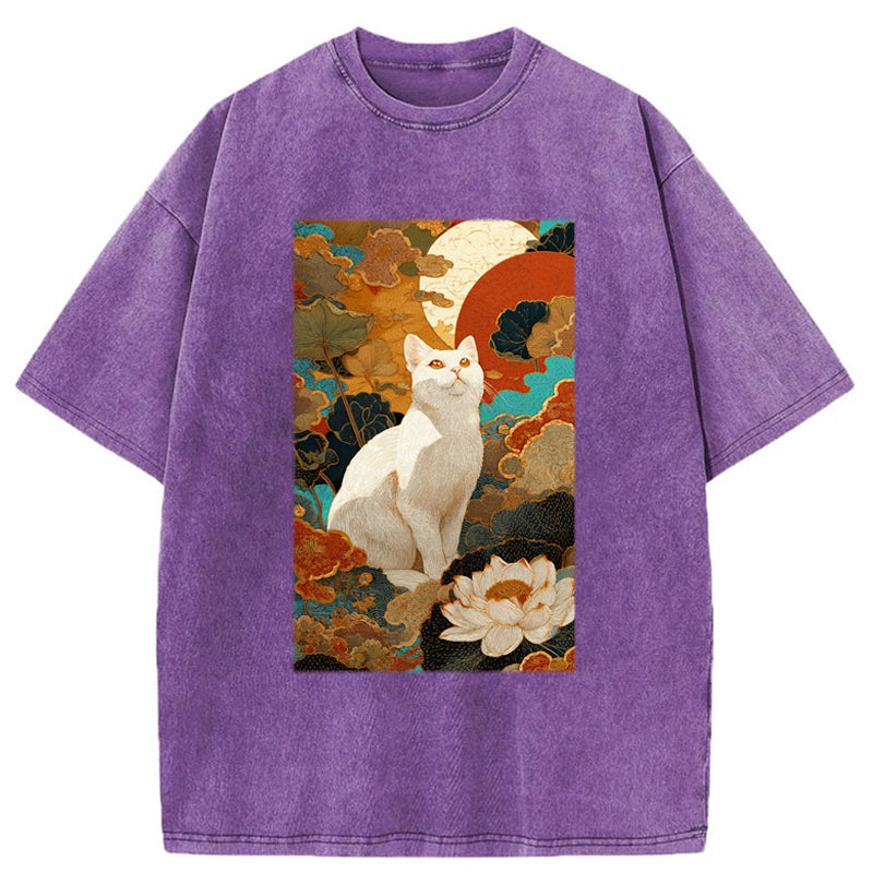 Unisex White Guardian Of The Vermilion Sun Washed T-Shirt
