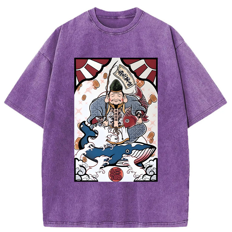 Unisex Ebisu And The Waves Washed T-Shirt