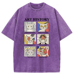 Unisex Art History About Cats Washed T-Shirt