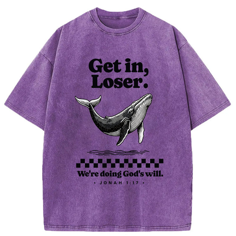 Unisex Follow God's Will Washed T-Shirt