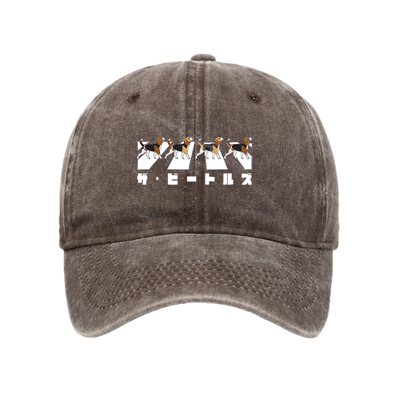 Walking Beagles Washed Cap