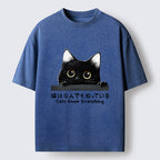 Cats Know Everything Washed T-Shirt