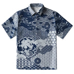 Elegant Floral Waves Button-up Shirt