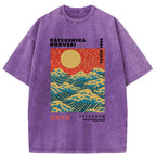 Katsushika Hokusai Washed T-Shirt