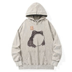 Matsumoto Hoji Woodblock Print Frog Washed Hoodie