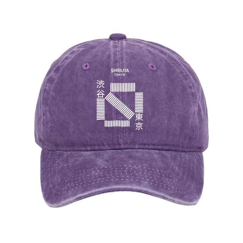 Japanese Shibuya Crossing Washed Cap