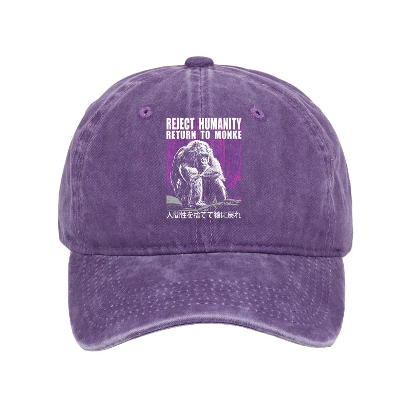Reject Humanity Return To Monkey Washed Cap